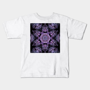 Dot Mandala Flower Pink and Purple Kids T-Shirt